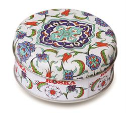 Truede Koska Rose & Lemon Round Tin Box Turkish Delight 120g