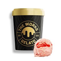 The Works Gelato Strawberries & Cream Gelato 125ml Grab & Go Pots