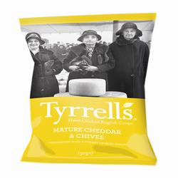 Tyrrells Cheddar Cheese & Chive Crisps 150g