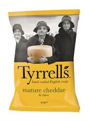 Tyrrells Cheddar Cheese & Chive Crisps 40g