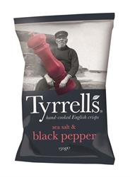 Tyrrells Sea Salt & Black Pepper Crisps 150g