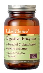 Udo's Choice Digestive Enzyme 60 Caps contain plant based enzymes.