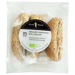 Pur Pain Pur Pain Organic Sandwich Rolls Sesame 3 pack 150g