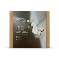 Urban Veda Dual-Cleansing Muslin Cloths 3 pack