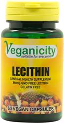 Veganicity Lecithin 550mg 60 Vcaps naturally rich in Choline and Inositol!