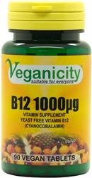 Veganicity B12 1000ug 90 Vtabs sometimes lacking in the vegan diet and need