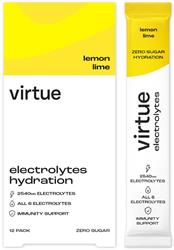 Virtue Drinks Electrolytes Hydration - Lemon Lime 12 x 5g Sachets