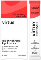 Virtue Drinks Electrolytes Hydration - Strawberry Lemonade 12 x 5g Sachets