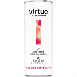 Virtue Drinks Virtue Clean Energy (Yerba Mate Drink) - Peach & Raspberry 250ml