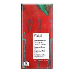 Vivani Dark Chilli Chocolate 70% Vegan Organic 100g