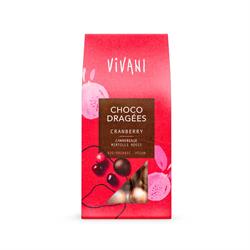 Vivani Vivani Choco Dragees Cranberry 75G
