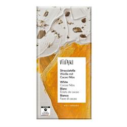 Vivani Vivani Stracciatella White Chocolate with Cacao Nibs Organic 80g