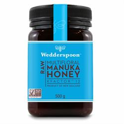 Wedderspoon 100% RAW Manuka Honey KFactor 12 500g