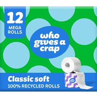 Who Gives A Crap Classic Soft Toilet Tissue 12 Mega Rolls
