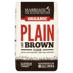 W H Marriage Organic Light Brown Plain 1000g