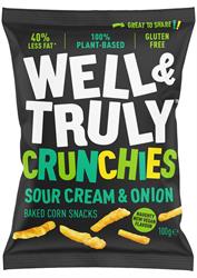 Well and Truly Sourcream & Onion Crunchies Snack 100g