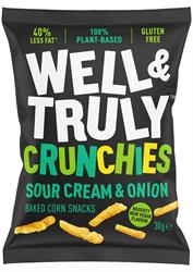 Well and Truly Sour Cream & Onion Crunchies Snack 30g