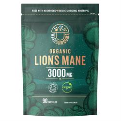 Wiseshrooms Wiseshrooms Organic Lions Mane 3000mg - 90 Vegan Capsules