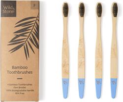 Wild and Stone Adult Bamboo Toothbrush - 4 Pack - Firm Bristles