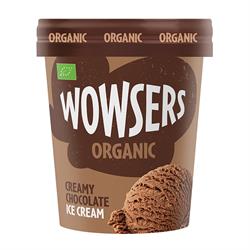 Wowsers Organic Creamy Chocolate Ice Cream Tub 460ml