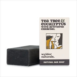 Wylder Naturals 120g Tea Tree & Eucalyptus with Activated Charcoal Natural Soap