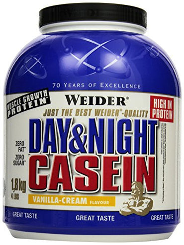 Weider, Day & Night Casein, Vanilla Cream - 1800g