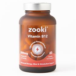 YourZooki Zooki Liposomal Vitamin B12 2500mcg 60 Capsules