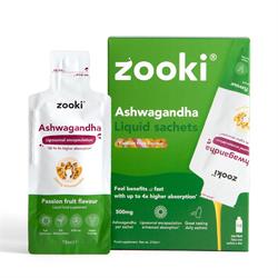 YourZooki Zooki Liposomal Ashwagandha KSM-66 500mg 14 Liquid Sachets