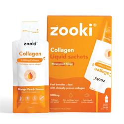 YourZooki Zooki Marine Collagen 5000mg Mango Peach 14x15ml Liquid Sachets
