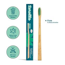 Zerolla Eco Biobased Bamboo Toothbrush - Plant-based Bristles Firm
