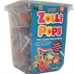 Zolli Pops Sugar Free Mixed Fruit Lollipop Tub 450g