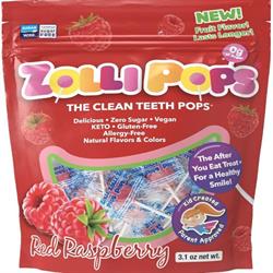 Zolli Pops Sugar Free Raspberry Lollipop Pouch 80g