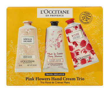 L'Occitane Pink Flowers Hand Cream Trio Set 225 ml