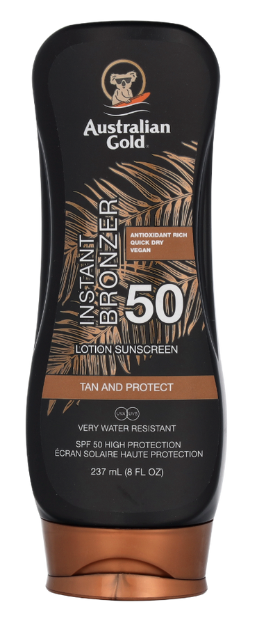 Australian Gold Instant Bronzer Lotion Sunscreen SPF50 237 ml