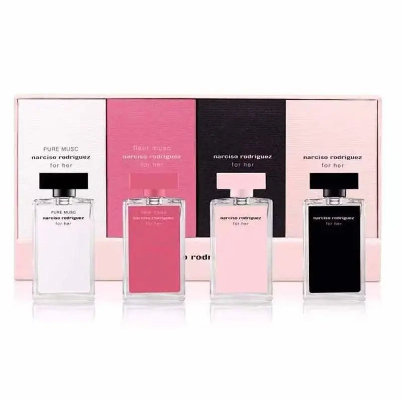 RODRIGUEZ FOR HER MINI SET: EDP SPRAY 7.5ML + EDT SPRAY 7.5ML + PURE MUSC EDP 7.5ML SPRAY +FLEUR MUSC EDP 7.5ML