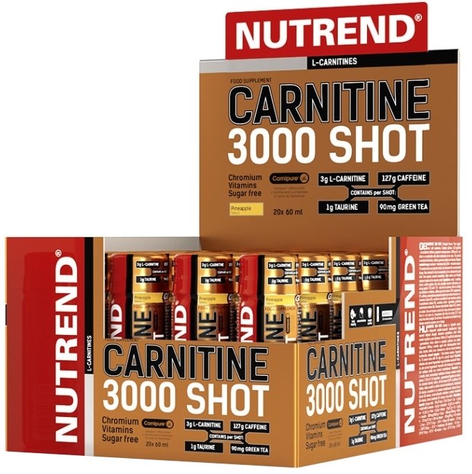 Nutrend, Carnitine 3000 Shot, Strawberry - 20 x 60 ml.