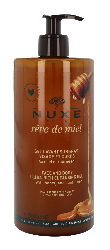 Nuxe Reve De Miel Face And Body Ultra-Rich Cleansing Gel 750 ml