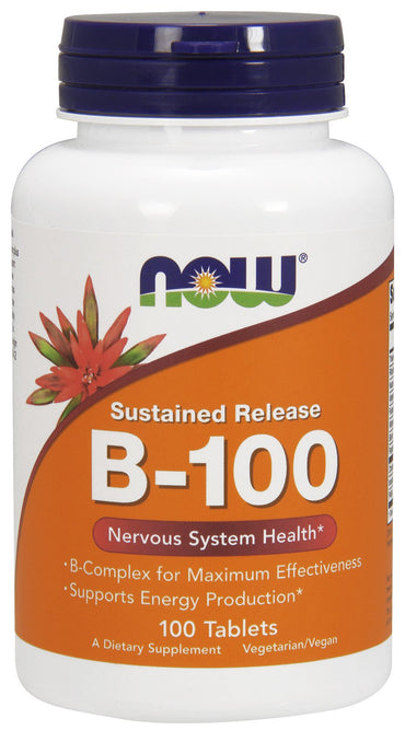 NOW Foods, Vitamin B-100 Sustained Release - 100 tabs