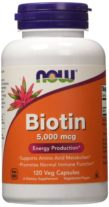 NOW Foods, Biotin, 5000mcg - 120 vcaps