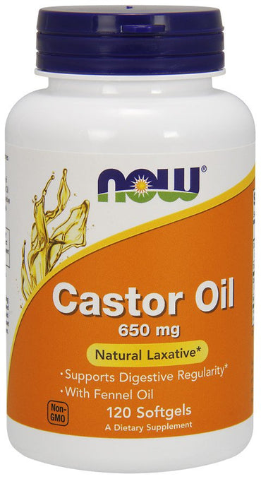 NOW Foods, Castor Oil, 650mg - 120 softgels