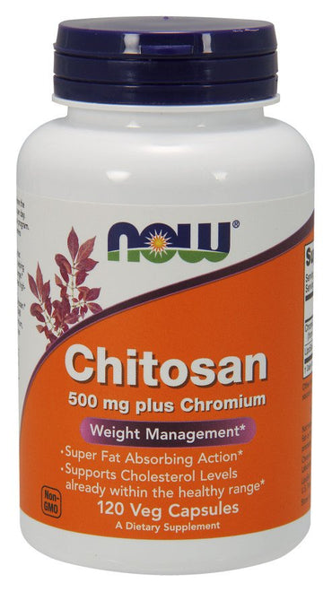 NOW Foods, Chitosan, 500mg Plus Chromium - 120 vcaps