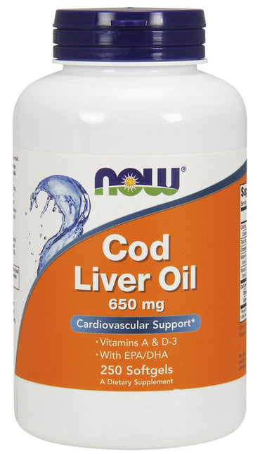 NOW Foods, Cod Liver Oil, 650mg - 250 softgels