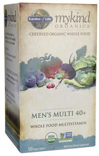 Garden of Life, Mykind Organics Men's Multi 40+ - 120 vegan tablets