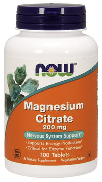 NOW Foods, Magnesium Citrate, 200mg - 100 tablets