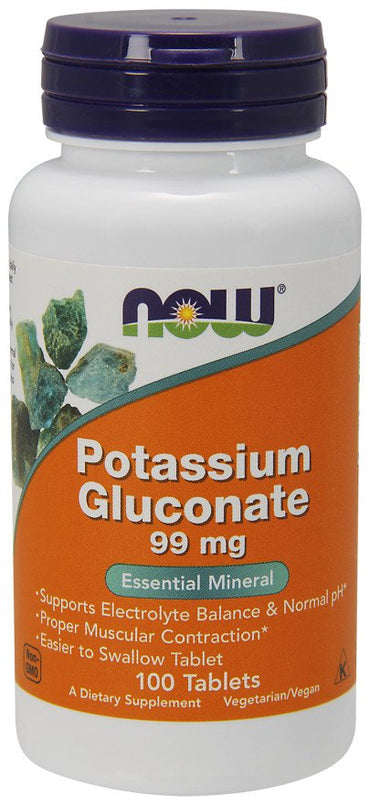 NOW Foods, Potassium Gluconate, 99mg - 100 tablets