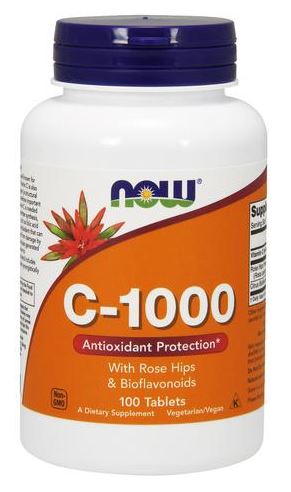 NOW Foods, Vitamin C-1000 with Rose Hips & Bioflavonoids - 100 tablets