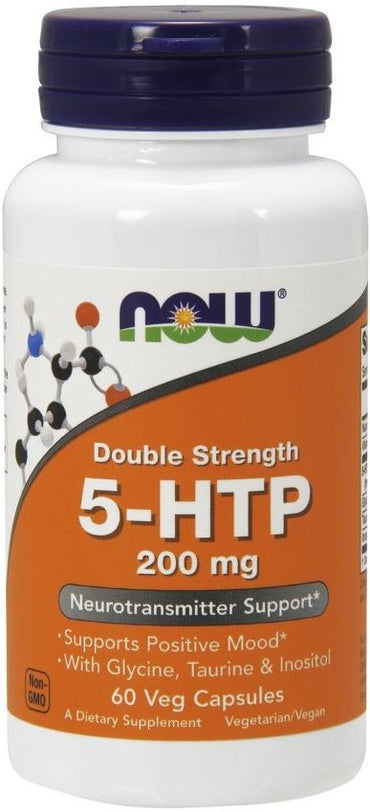 NOW Foods, 5-HTP with Glycine Taurine & Inositol, 200mg - 60 vcaps