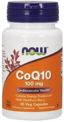 NOW Foods, CoQ10 with Hawthorn Berry, 100mg - 30 vcaps