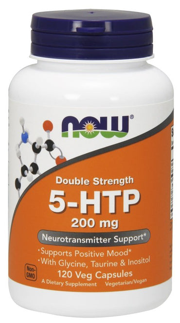 NOW Foods, 5-HTP with Glycine Taurine & Inositol, 200mg - 120 vcaps