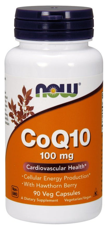 NOW Foods, CoQ10 with Hawthorn Berry, 100mg - 90 vcaps